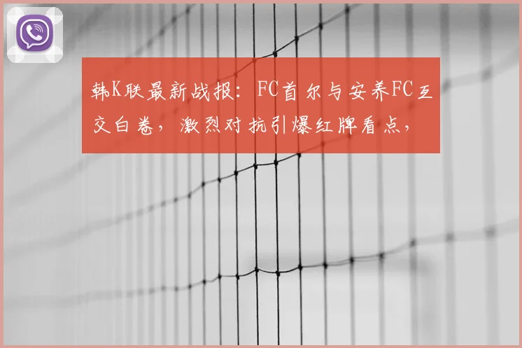 韩K联最新战报：FC首尔与安养FC互交白卷，激烈对抗引爆红牌看点，附积分榜解析